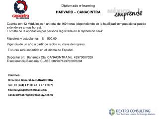 Diplomado e-learning HARVARD – CANACINTRA