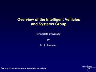 Overview of the Intelligent Vehicles and Systems Group