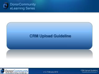 CRM Upload Guideline