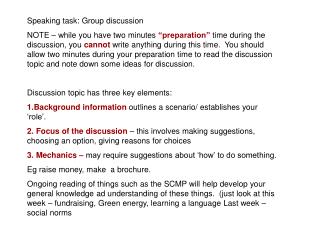 Speaking task: Group discussion