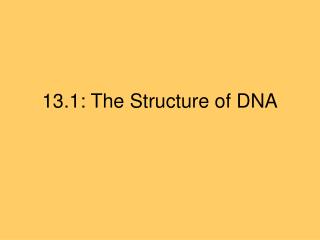 13.1: The Structure of DNA