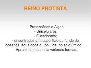 REINO PROTISTA