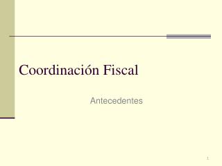 Coordinación Fiscal