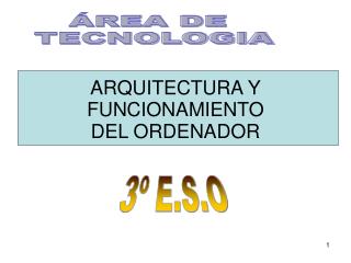 ARQUITECTURA Y FUNCIONAMIENTO DEL ORDENADOR