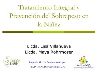 Tratamiento Integral y Prevención del Sobrepeso en la Niñez