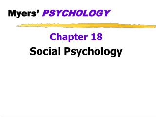 Myers’ PSYCHOLOGY