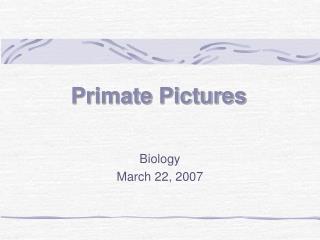 Biology March 22, 2007