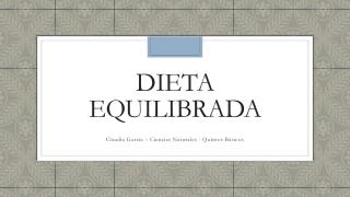 Dieta equilibrada