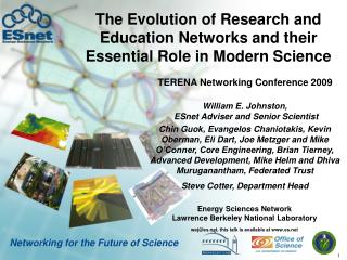 The Evolution of Research and Education Networks and their Essential Role in Modern Science