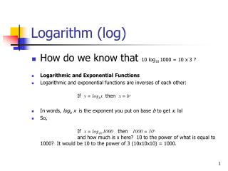 Logarithm (log)