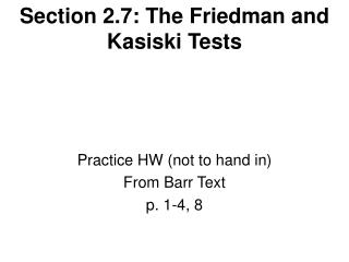 Section 2.7: The Friedman and Kasiski Tests