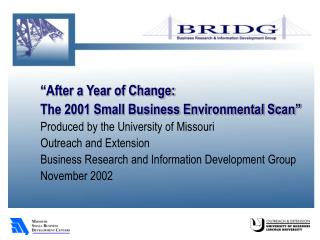 “After a Year of Change: The 2001 Small Business Environmental Scan”