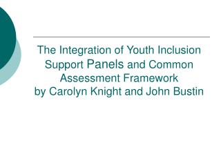 Youth Inclusion Support Panels