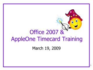 Office 2007 &amp; AppleOne Timecard Training