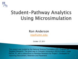 Student-Pathway Analytics Using Microsimulation