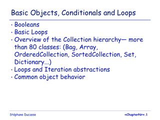 Basic Objects, Conditionals and Loops