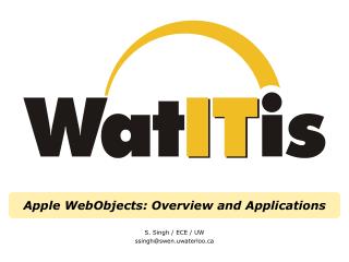 Apple WebObjects: Overview and Applications