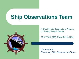 Ship Observations Team