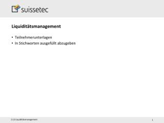 Liquiditätsmanagement