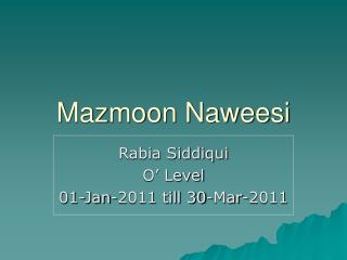 Mazmoon Naweesi