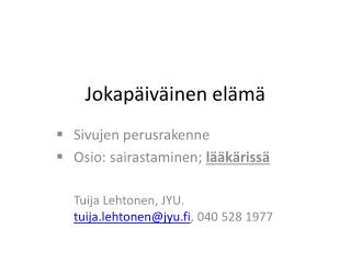 Jokapäiväinen elämä