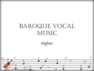 Baroque Vocal Music