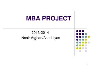 MBA PROJECT