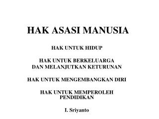 HAK ASASI MANUSIA