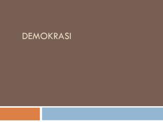 demokrasi