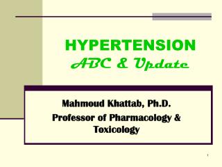 HYPERTENSION ABC &amp; Update