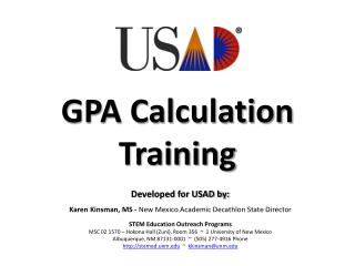 GPA Calculation Training