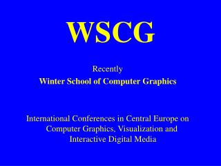 WSCG