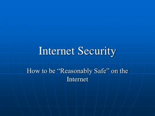 Internet Security