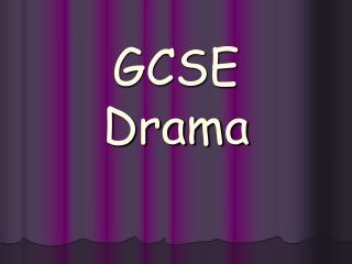 GCSE Drama