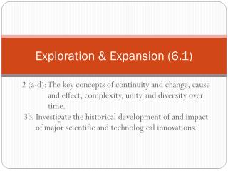 Exploration &amp; Expansion (6.1)