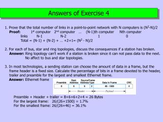 Answers of Exercise 4