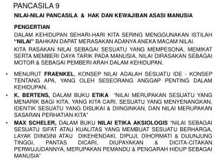 PANCASILA 9