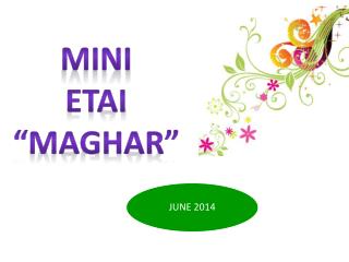 Mini ETAI “ maghar ”