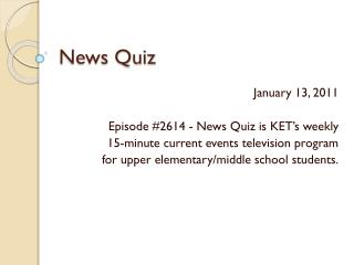 News Quiz