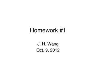 Homework #1