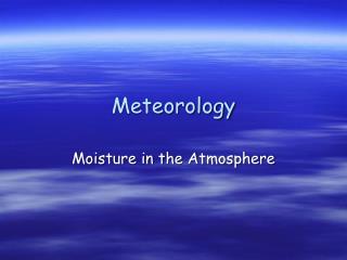 Meteorology