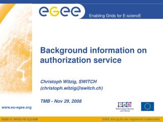 Background information on authorization service