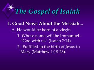 The Gospel of Isaiah