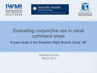 Evaluating conjunctive use in canal command areas