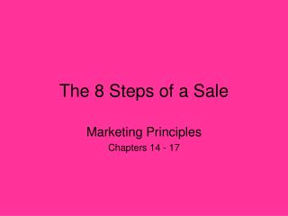 The 8 Steps of a Sale