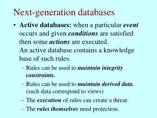 Next-generation databases