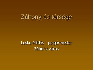 Záhony és térsége