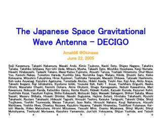 The Japanese Space Gravitational Wave Antenna - DECIGO