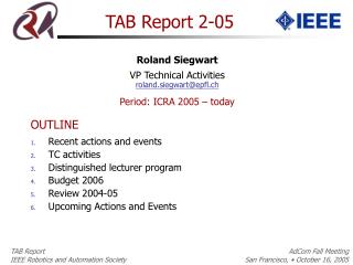 TAB Report 2-05