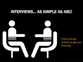 Interviews... As simple as ABC!